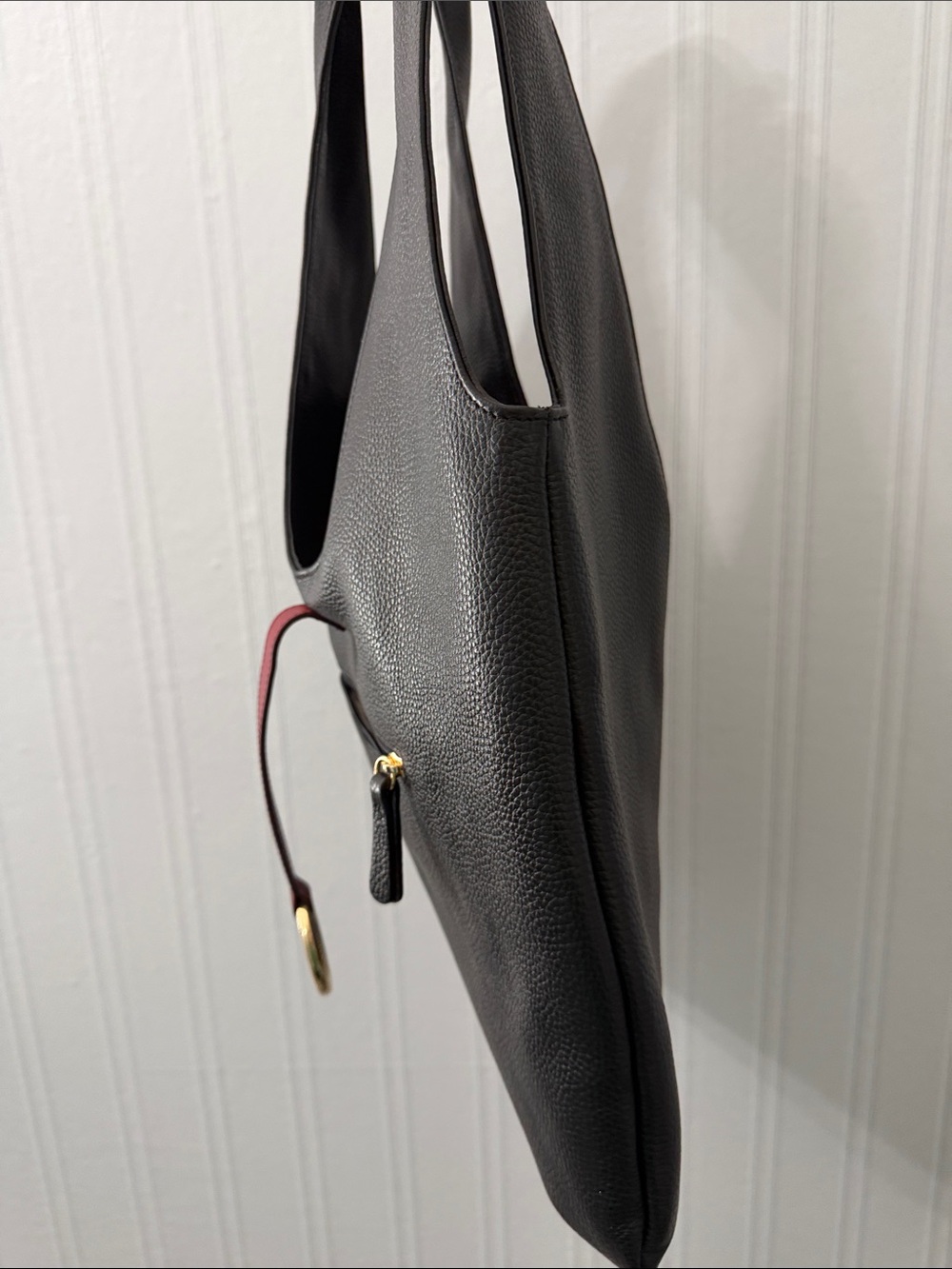 Grillis Roma pebble-grain Italian leather hobo shoulder bag - Picture 8 of 8